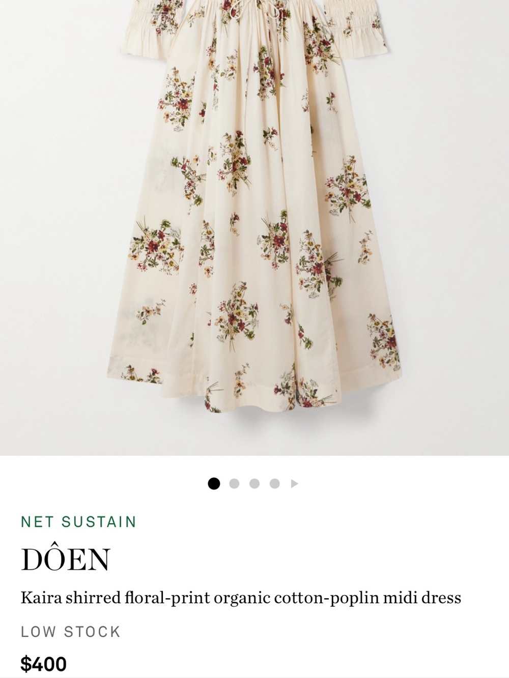 DOEN Kaira Dress In Primrose Bouquet - NWT / NEW - Size XS - Picture 2 of 12